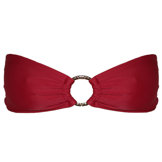 Calabria Bikini Top: Wine Red