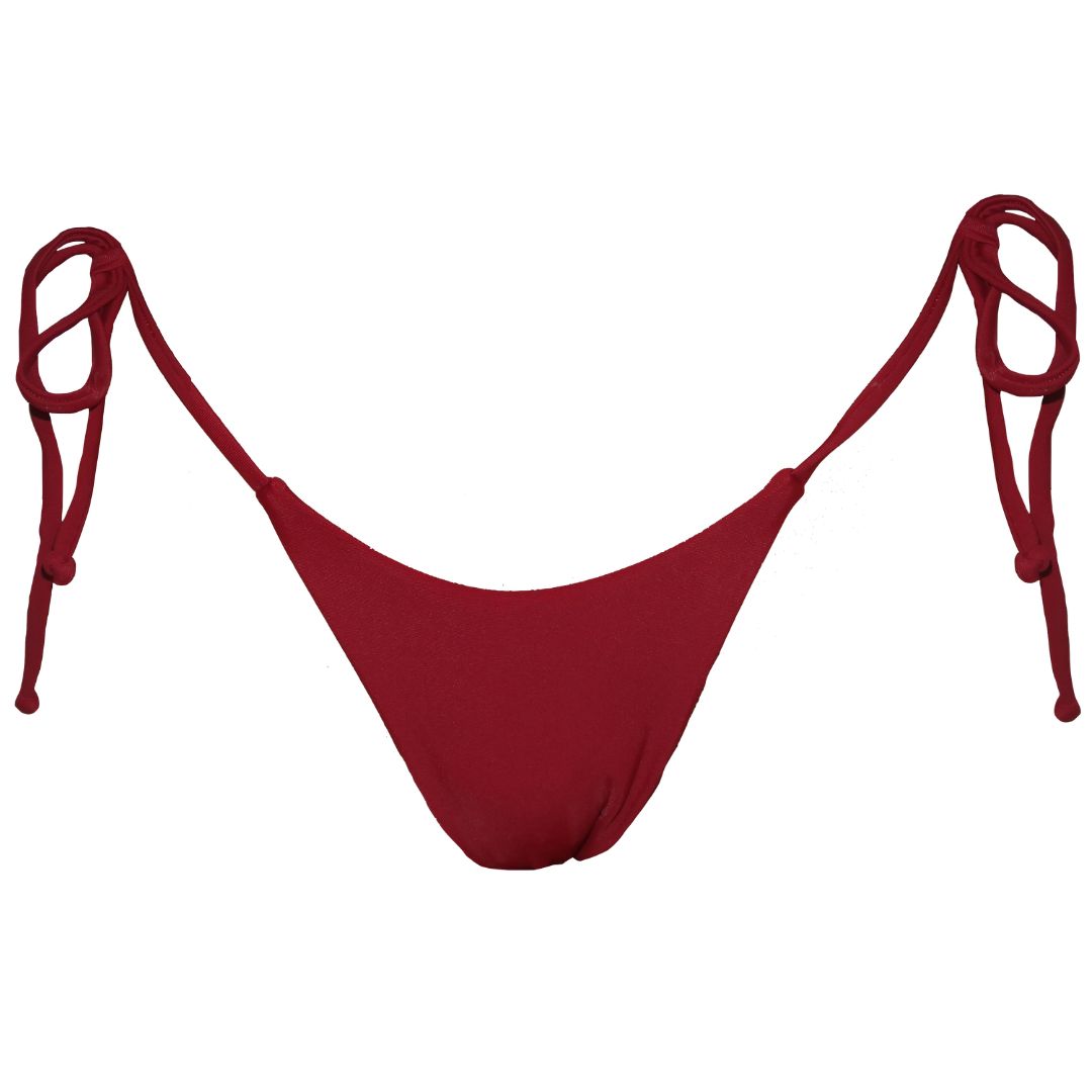 Spezia Bikini Bottoms: Wine Red